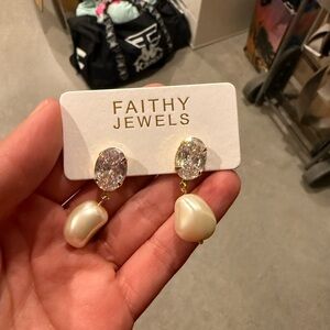 Gold and Pearl Earrings